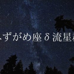 【2020年】流星群情報「みずがめ座δ(デルタ)南流星群」